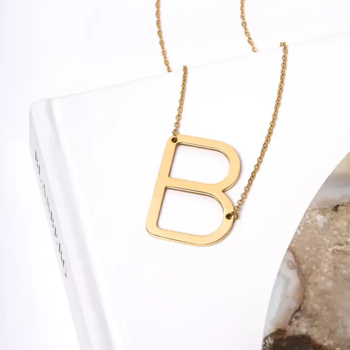 A-Z Letter Chain Pendant GOLD