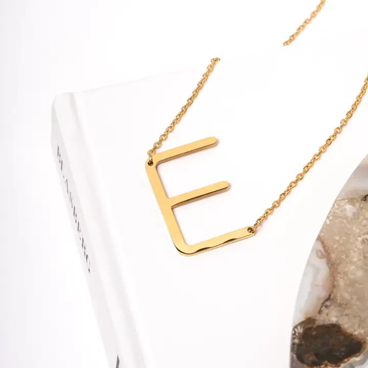 A-Z Letter Chain Pendant GOLD