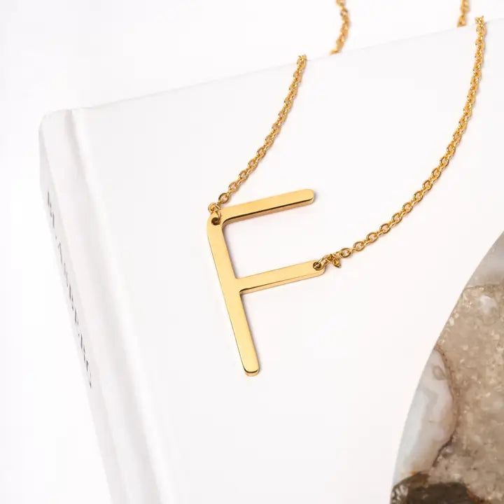 A-Z Letter Chain Pendant GOLD