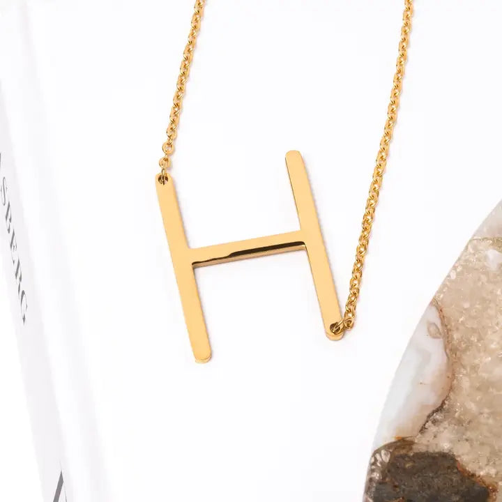 A-Z Letter Chain Pendant GOLD