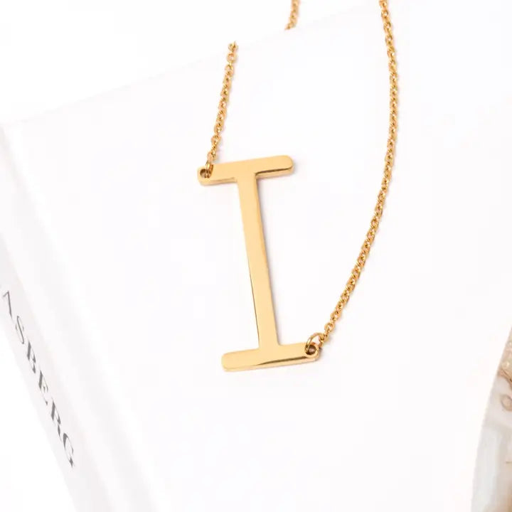 A-Z Letter Chain Pendant GOLD