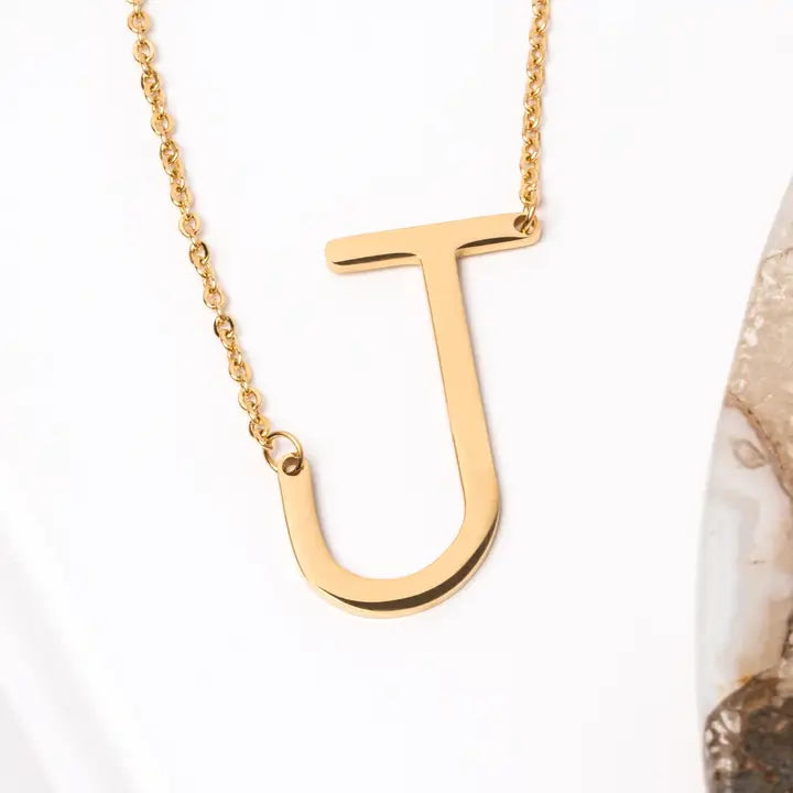 A-Z Letter Chain Pendant GOLD