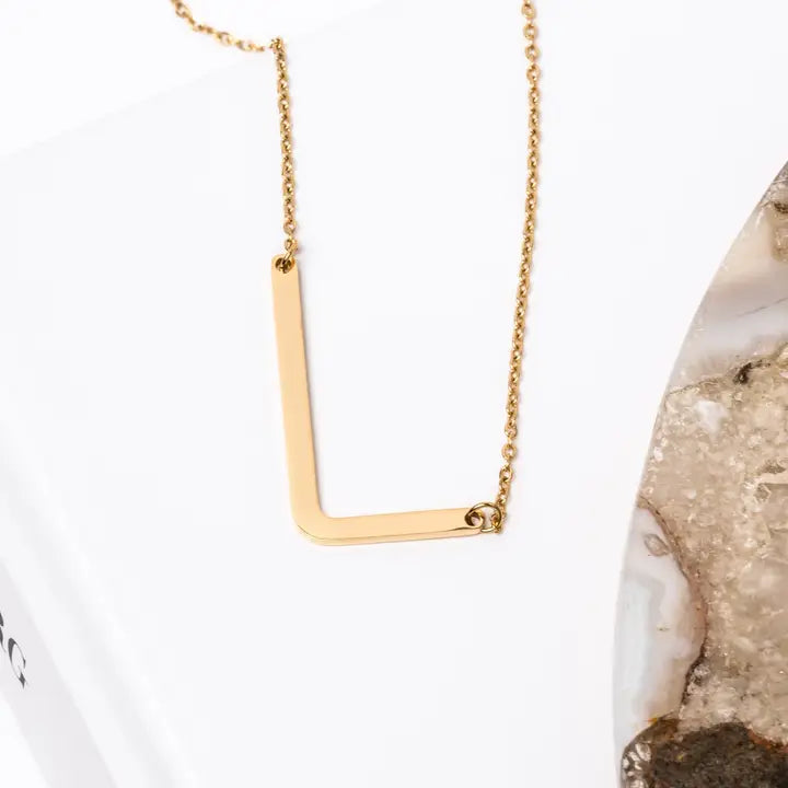 A-Z Letter Chain Pendant GOLD