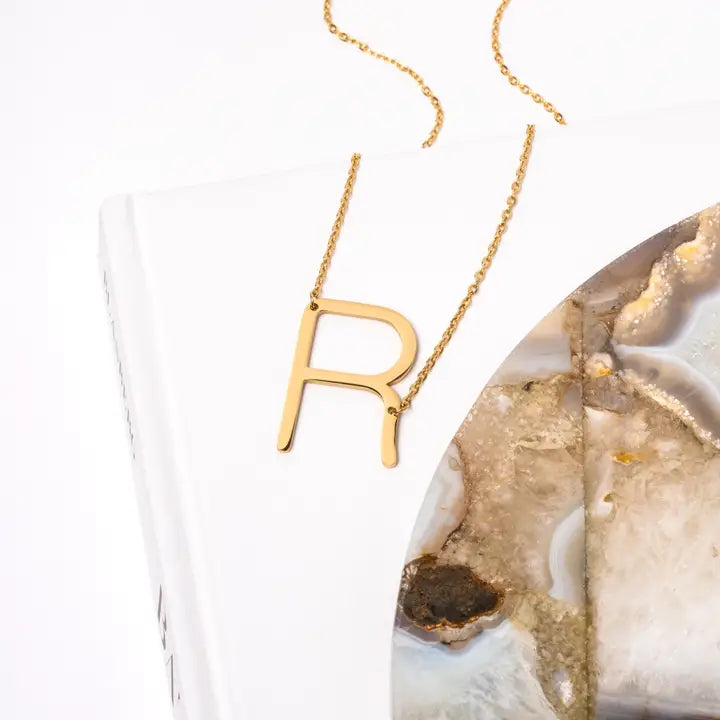 A-Z Letter Chain Pendant GOLD