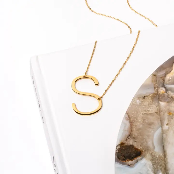 A-Z Letter Chain Pendant GOLD