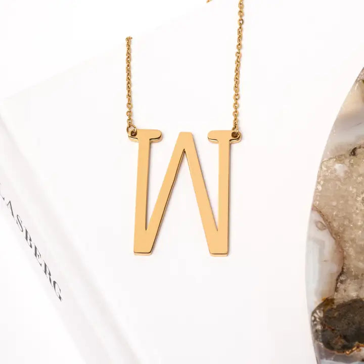 A-Z Letter Chain Pendant GOLD